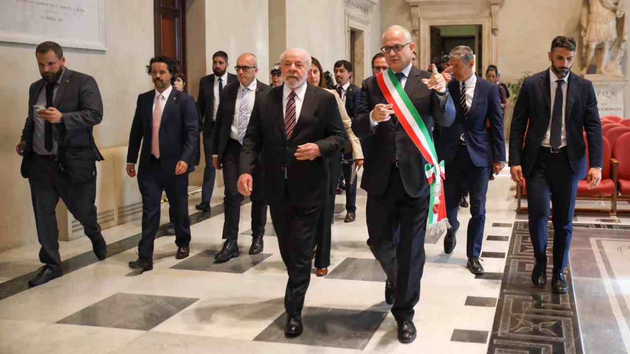 Gualtieri e Lula in Campidoglio