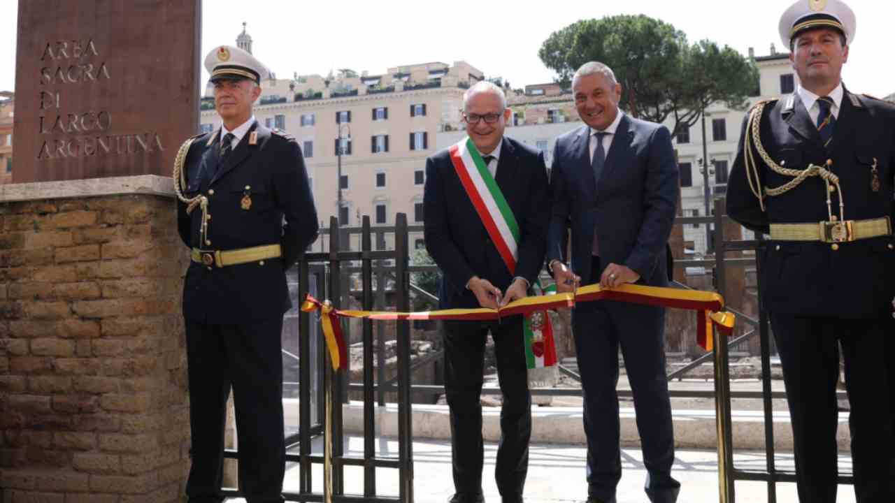 Largo Argentina, inaugurazione dell'area sacra. Roma.CronacaLive.it