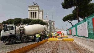 Lavori per la stazione Venezia della metro C