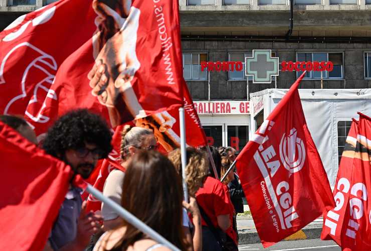 Manifestazione Cgil a sostegno della Sanità pubblica (Immagine di repertorio)