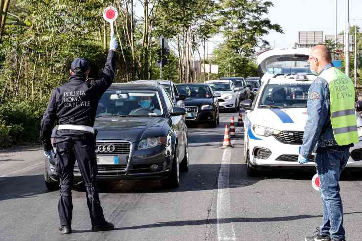 Blocco del traffico in via Salaria, Roma (Immagine di archivio)