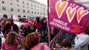 Manifestazione delle famiglie Arcobaleno (Immagine di archivio)