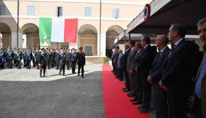 Cerimonia per il cambio di comando della Legione Carabinieri Lazio (Foto dal profilo Facebook di Antonello Aurigemma)