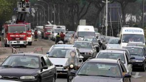 Traffico nelle vicinanze dello Stadio Olimpico, Roma (Immagine di repertorio)