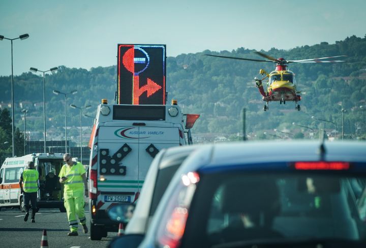 Incidente stradale con elisoccorso (Immagine di archivio)