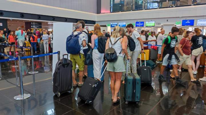 Passeggeri in partenza dall'Aeroporto di Fiumicino, Roma