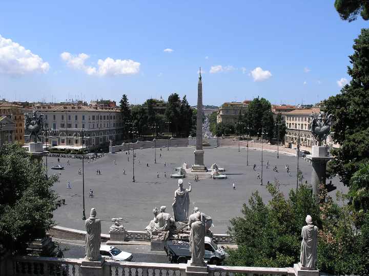 Una veduta di Piazza del Popolo, Roma (Foto di WolfgangM da Wikipedia)