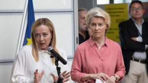 Ursula von der Leyen e Giorgia Meloni. Immagine repertorio