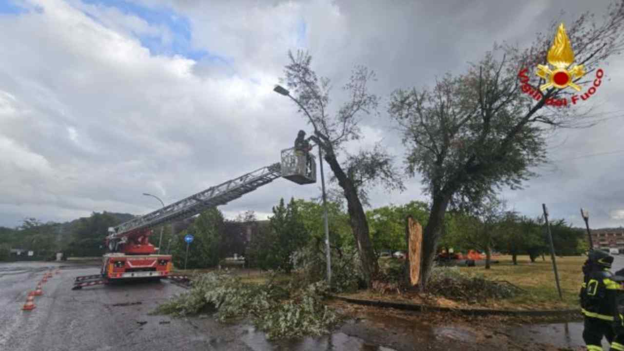 Intervento dei Vigili del Fuoco per il maltempo. Fonte Vigili del Fuoco