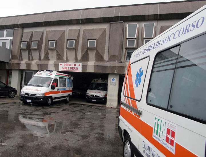 Il cortile interno dell'ospedale Santissima Trinità a Sora, Frosinone (Immagine di repertorio)