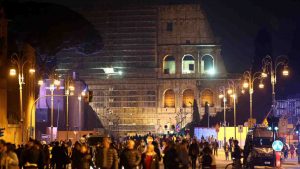 Colosseo illuminato per l'Ucraina