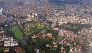 Il centro di Roma visto dall'alto (Foto di Oliver-Bonjoch da Wikipedia)