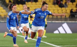 Un momento della partita Sudafrica Italia calcio femminile