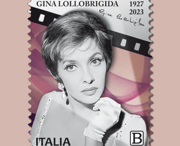 Il francobollo dedicato a Gina Lollobrigida (Foto dal profilo Facebook di Poste Italiane) 