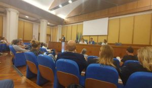 Un momento dell'audizione in commissione Rifiuti convocata dalla X Commissione del Consiglio della Regione Lazio sul Termovalorizzatore di Santa Palomba (Foto dal profilo Facebook di Simone Santilli)