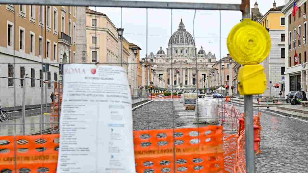 Cantieri del Giubileo a piazza Pia. Roma-CronacaLive.it