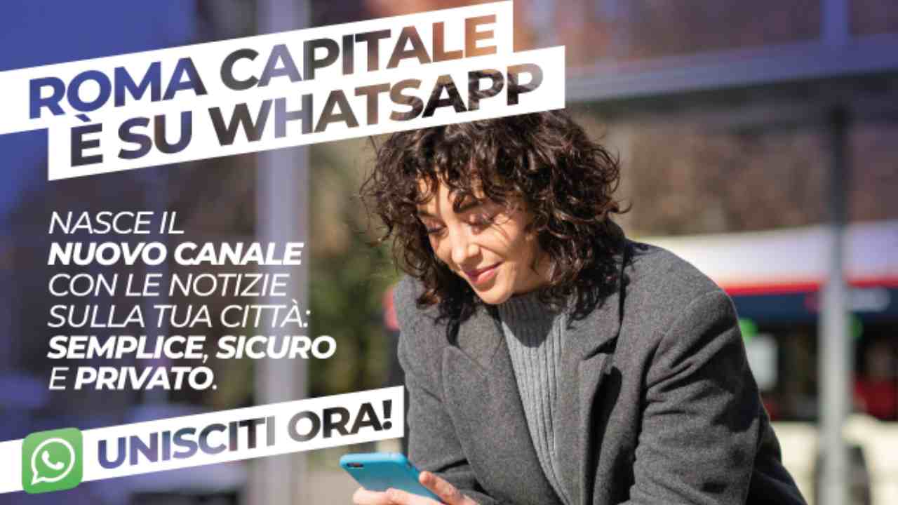 Il nuovo canale della città su WhatsApp. Fonte_ Roma Capitale, sito istituzionale