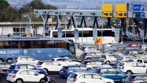 Code al casello di Fiano Romano sull'autostrada A1