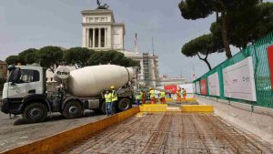 Lavori per la stazione Venezia della metro C (Immagine di repertorio)