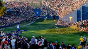 Un momento della Ryder Cup 2023 presso il Golf Club Marco Simone a Guidonia, Roma