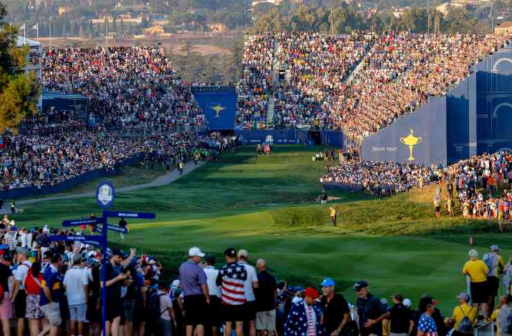 Un momento della Ryder Cup 2023 presso il Golf Club Marco Simone a Guidonia, Roma