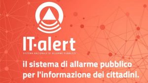 Sistema di allarme pubblico IT-Alert per attività di protezione civile (Foto dal sito del Dipartimento della Protezione Civile)