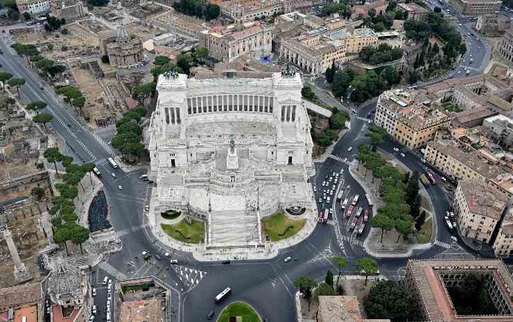 Vista dall'alto dell'Altare della Patria, Roma (Immagine di repertorio)