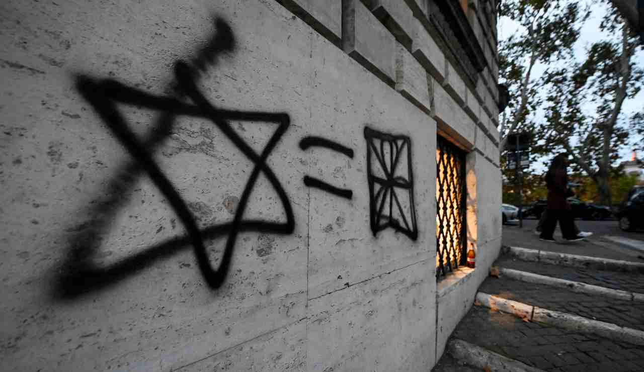 Scritte antisemite apparse al Ghetto ebraico di Roma