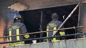 prenestino incendio mansarda