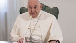 Papa Franceso in piazza di Spagna per l'Immacolata