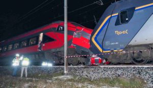 Scontro fra due treni lungo la linea ferroviaria Bologna-Rimini, nel territorio di Faenza