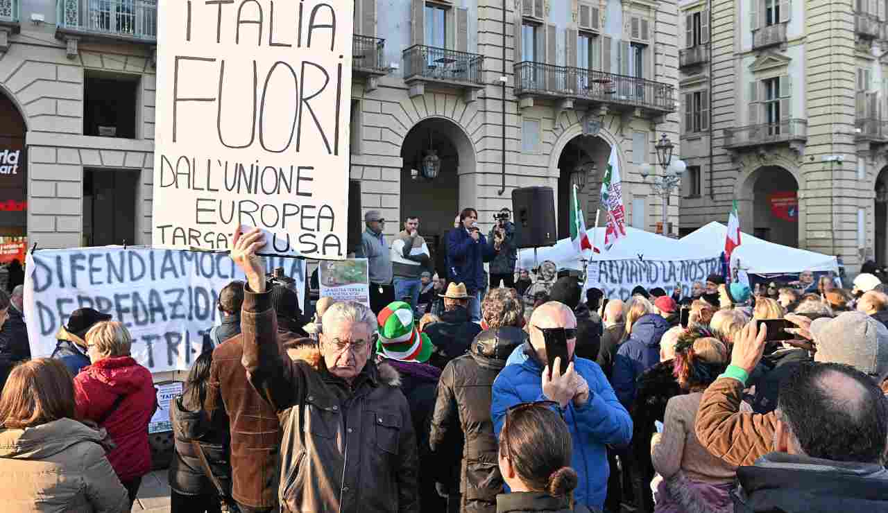 Protesta a Torino del Comitato agricoltori traditi