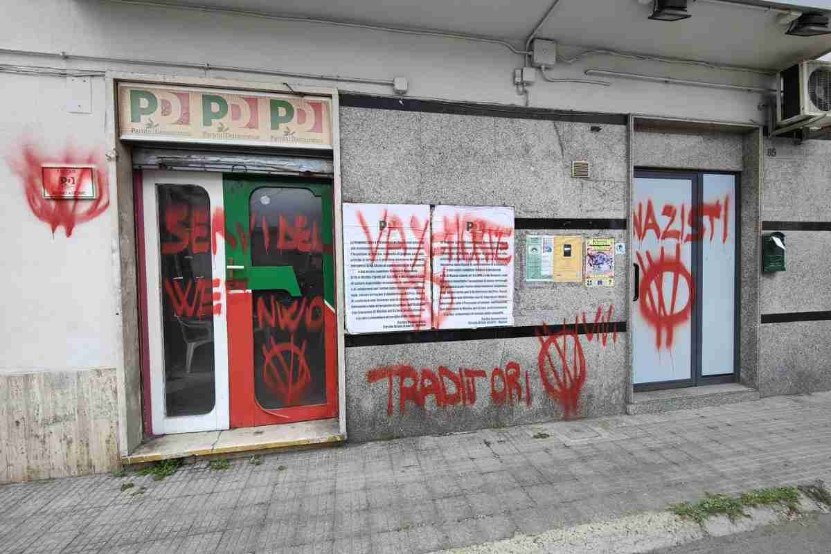 Vandalismo ai Castelli Romani: la sede del Partito Democratico presa di mira dai No Vax